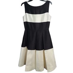 Kate Spade Colorblock Cotton Silk Blend Fit and Flare Dress Size 4
